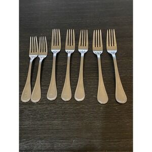 Wallace Vintage Stainless Steel Fork Set of 7 Classic Flatware Silverware